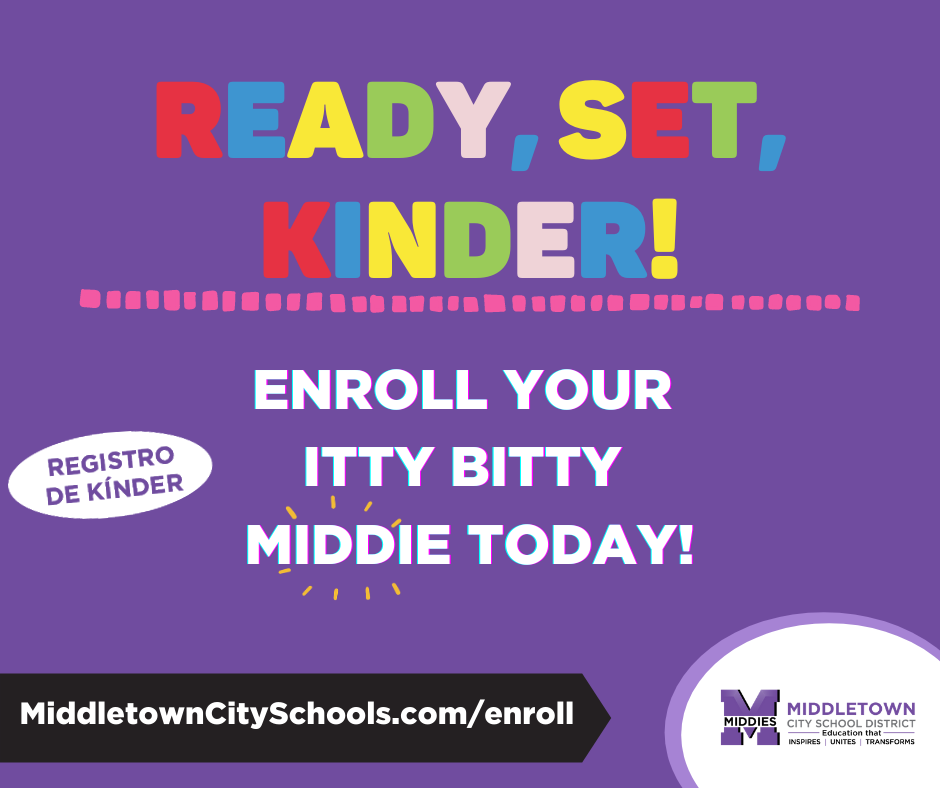 Ready, Set, Kinder Middletown Schools flyer